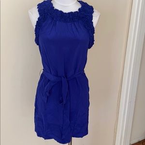 For Joseph ruffle mini dress blue Sz XS NWOT